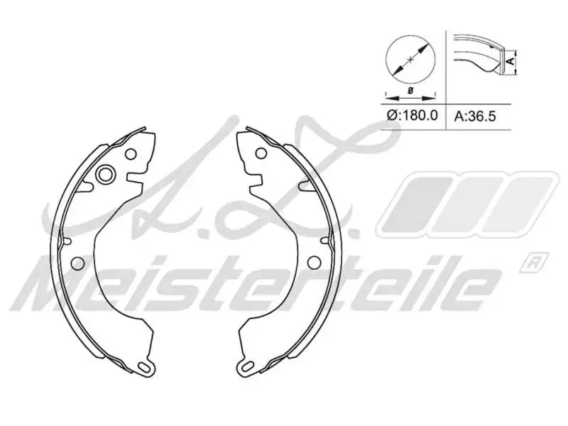 Brake Shoe Set (AZMT-44-026-1351)