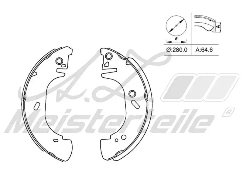 Brake Shoe Set (AZMT-44-026-1068)