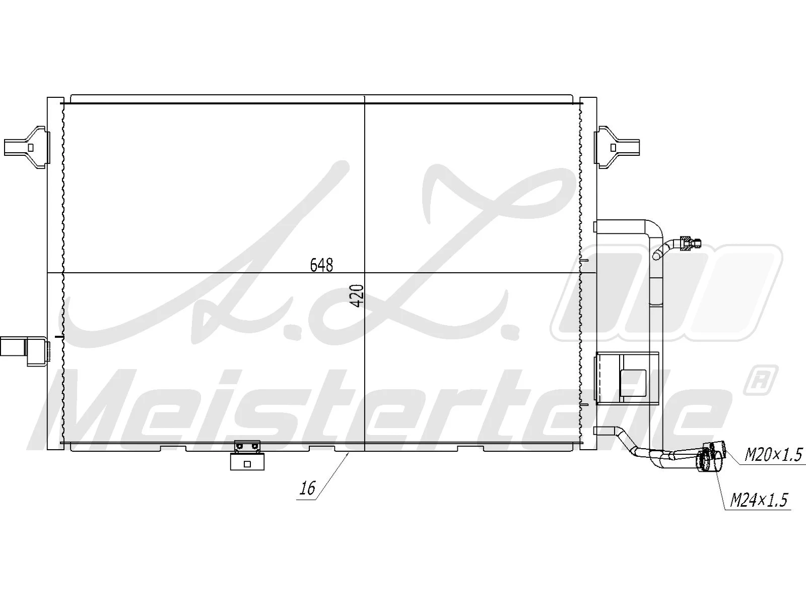 Condenser, air conditioning (AZMT-45-030-1350)