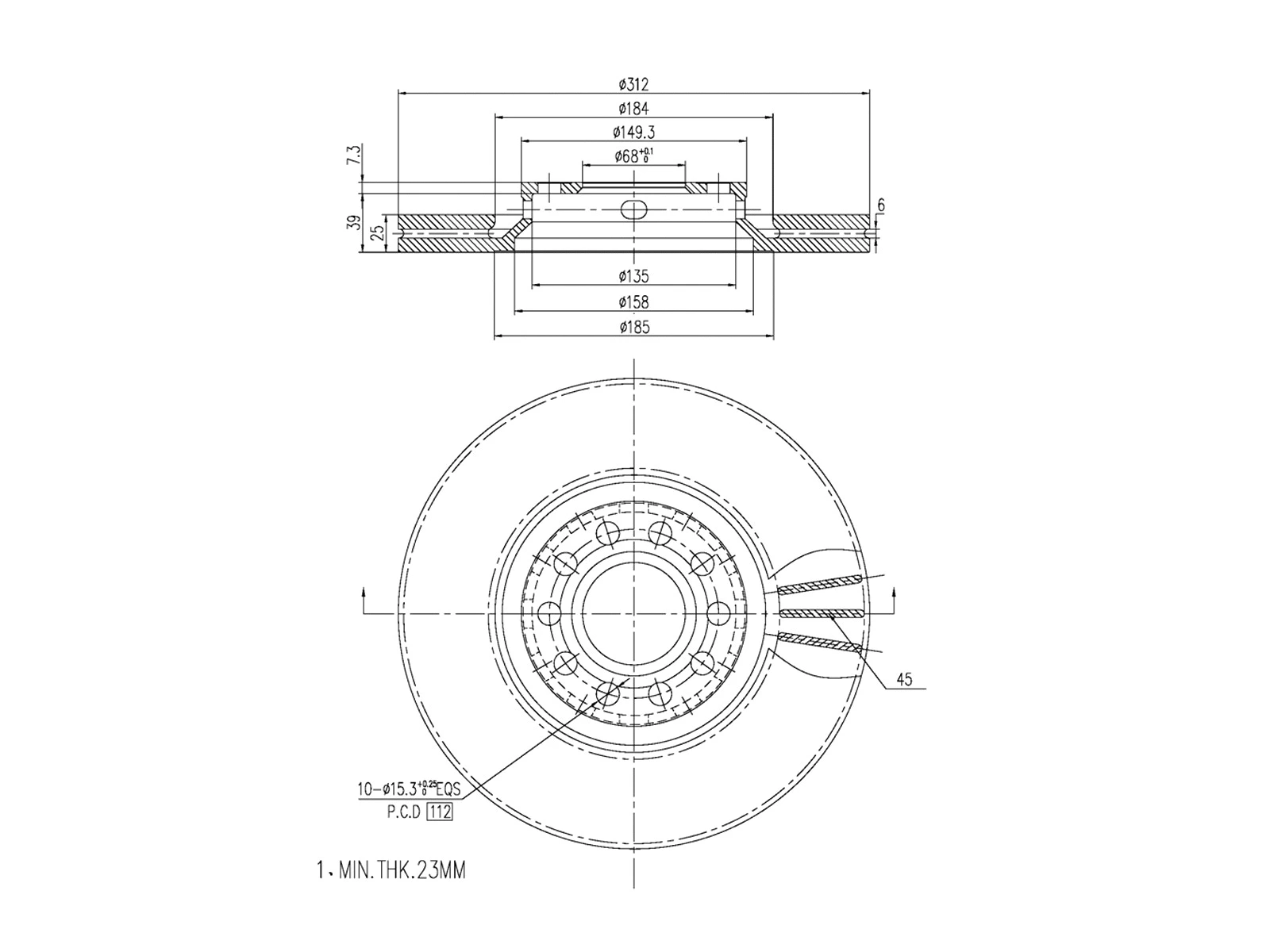 Brake Disc (AZMT-44-024-1360)