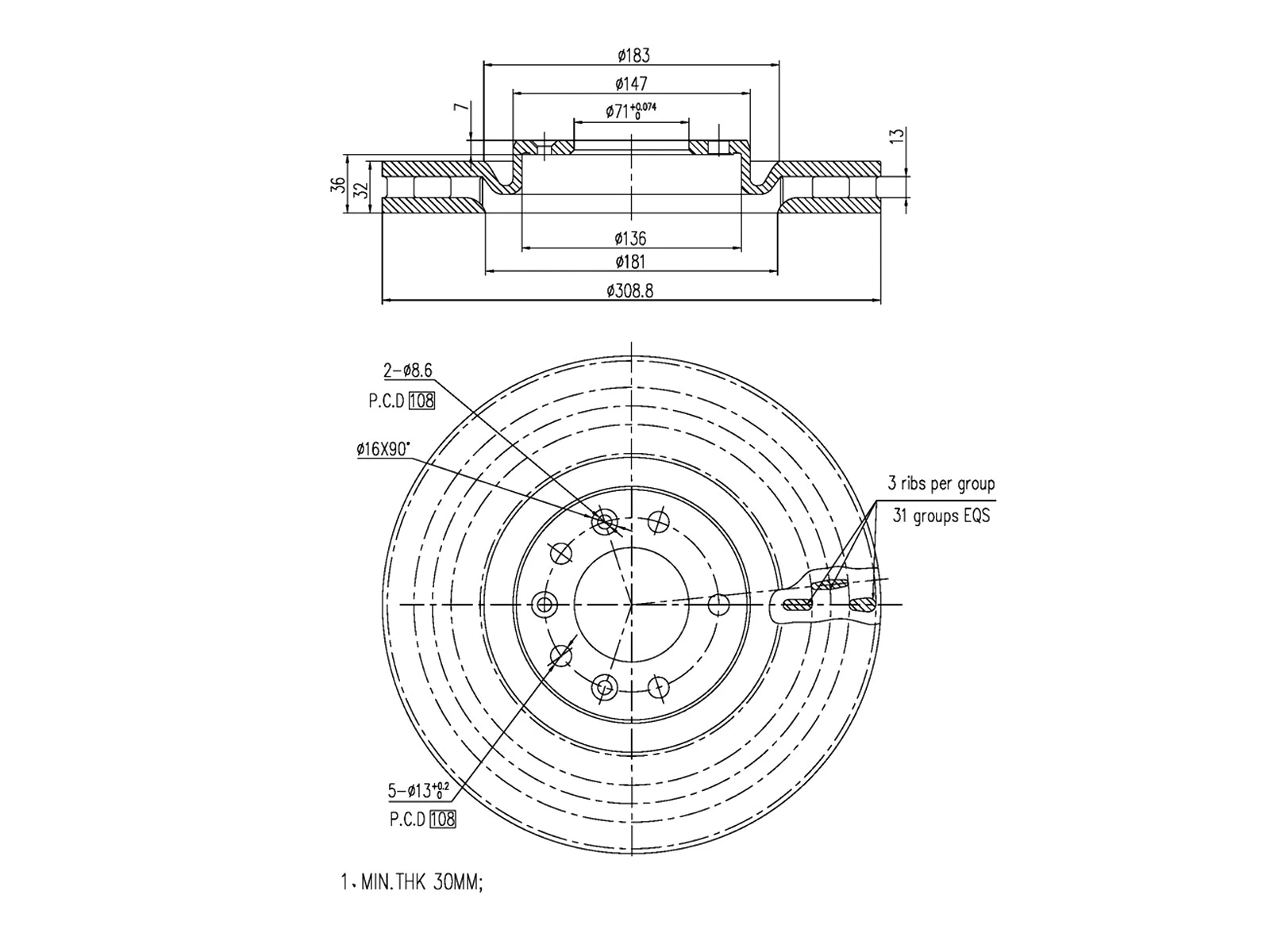 Brake Disc (AZMT-44-024-1060)