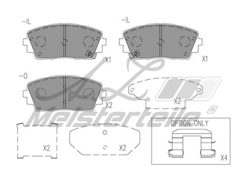 Brake Pad Set, disc brake (AZMT-44-022-2315)