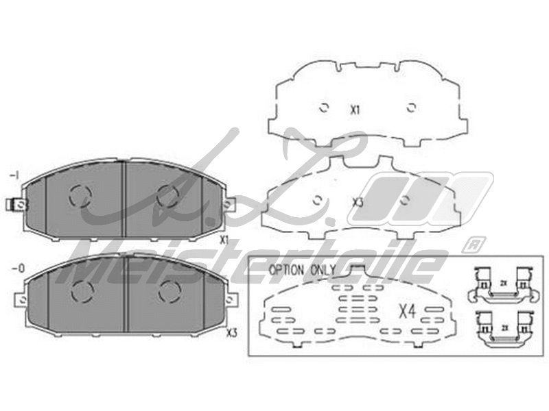 Brake Pad Set, disc brake (AZMT-44-022-2503)