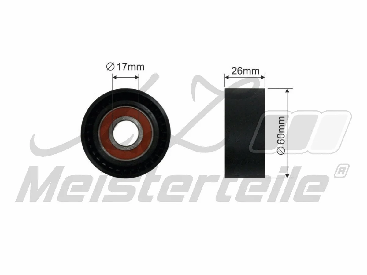 Deflection/Guide Pulley, V-ribbed belt