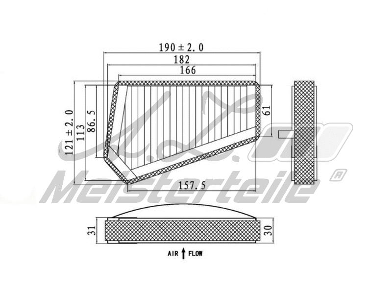 Filter, cabin air (AZMT-41-010-1555)