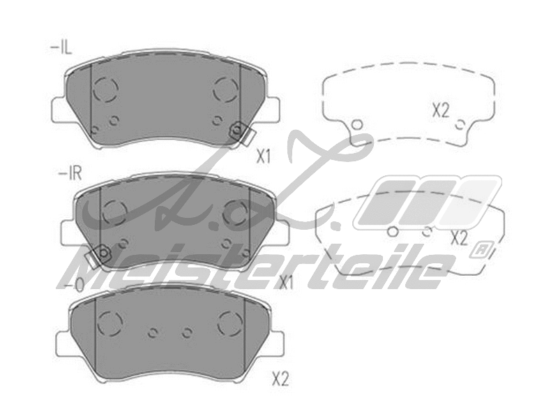 Brake Pad Set, disc brake (AZMT-44-022-2641)