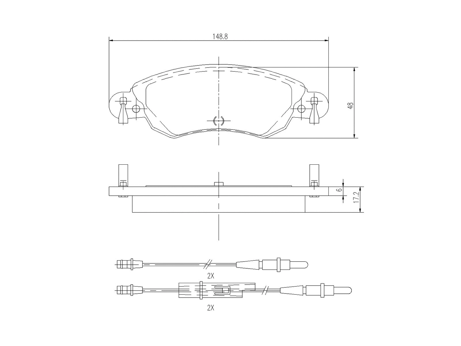 Brake Pad Set, disc brake (AZMT-44-022-1084)