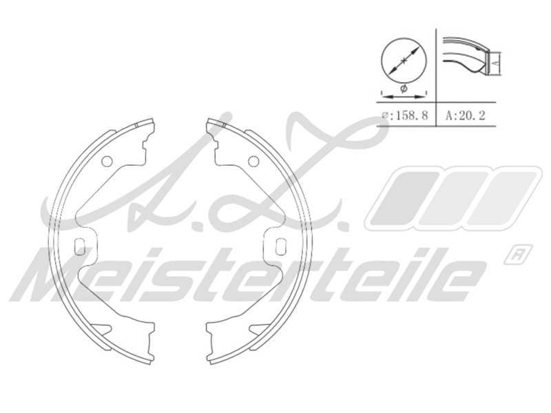Brake Shoe Set (AZMT-44-026-1168)