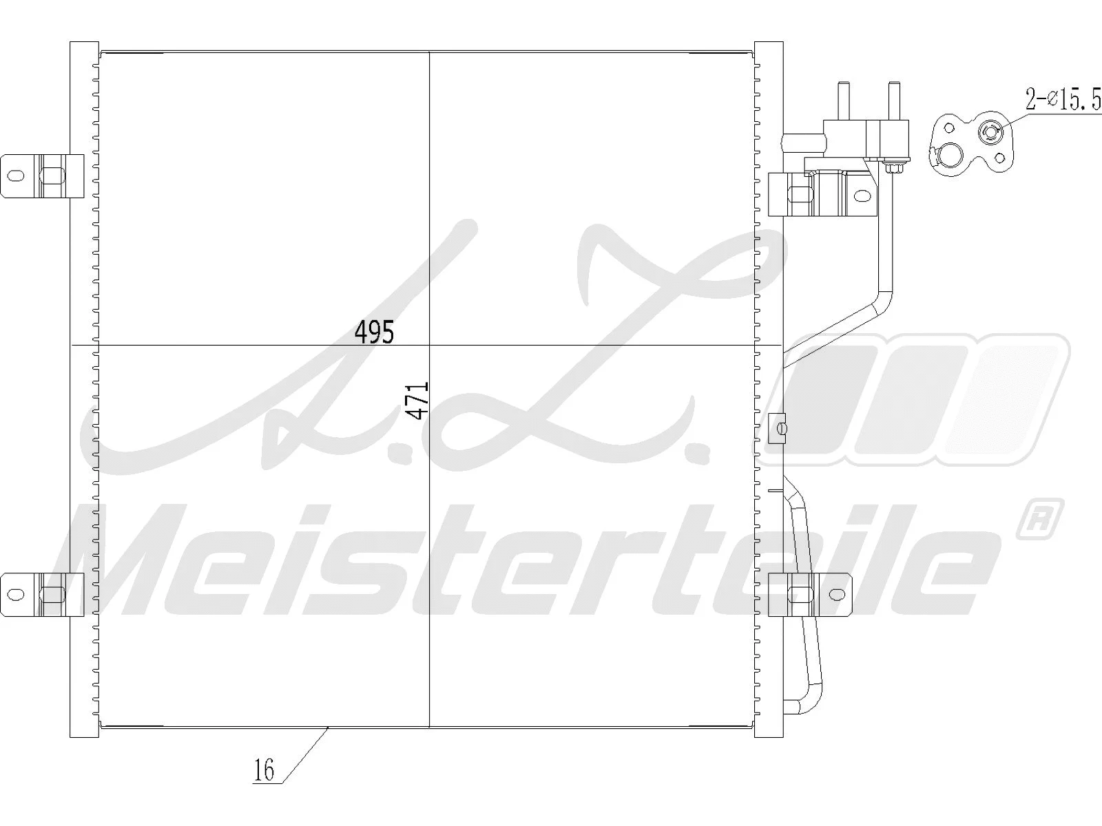 Condenser, air conditioning (AZMT-45-030-1252)