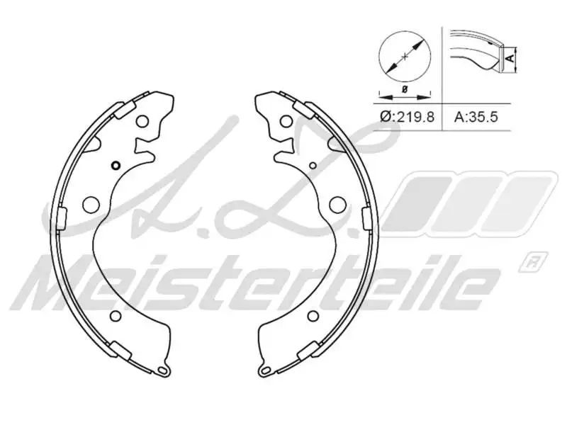 Brake Shoe Set (AZMT-44-026-1127)