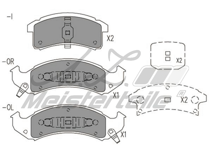 Brake Pad Set, disc brake (AZMT-44-022-1916)