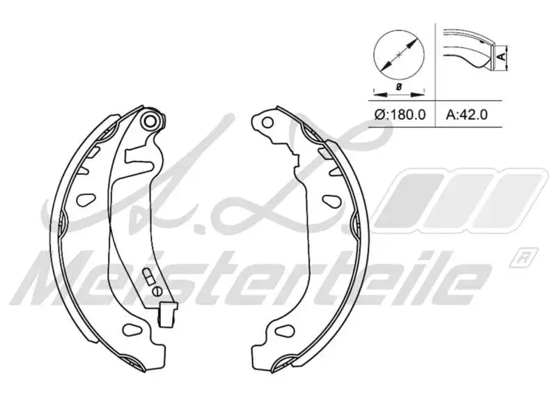 Brake Shoe Set (AZMT-44-026-1037)