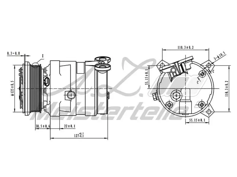 Compressor, air conditioning (AZMT-45-041-1035)