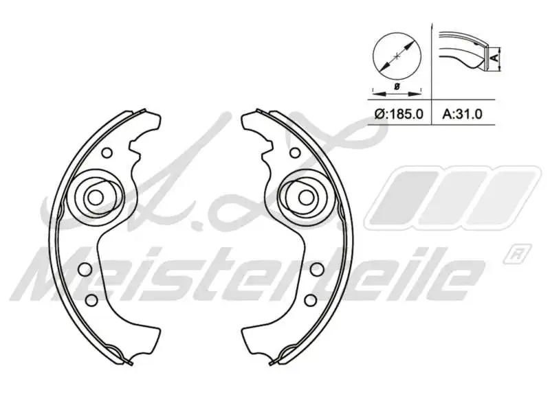 Brake Shoe Set (AZMT-44-026-1027)