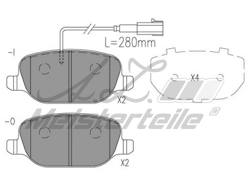 Brake Pad Set, disc brake (AZMT-44-022-1842)
