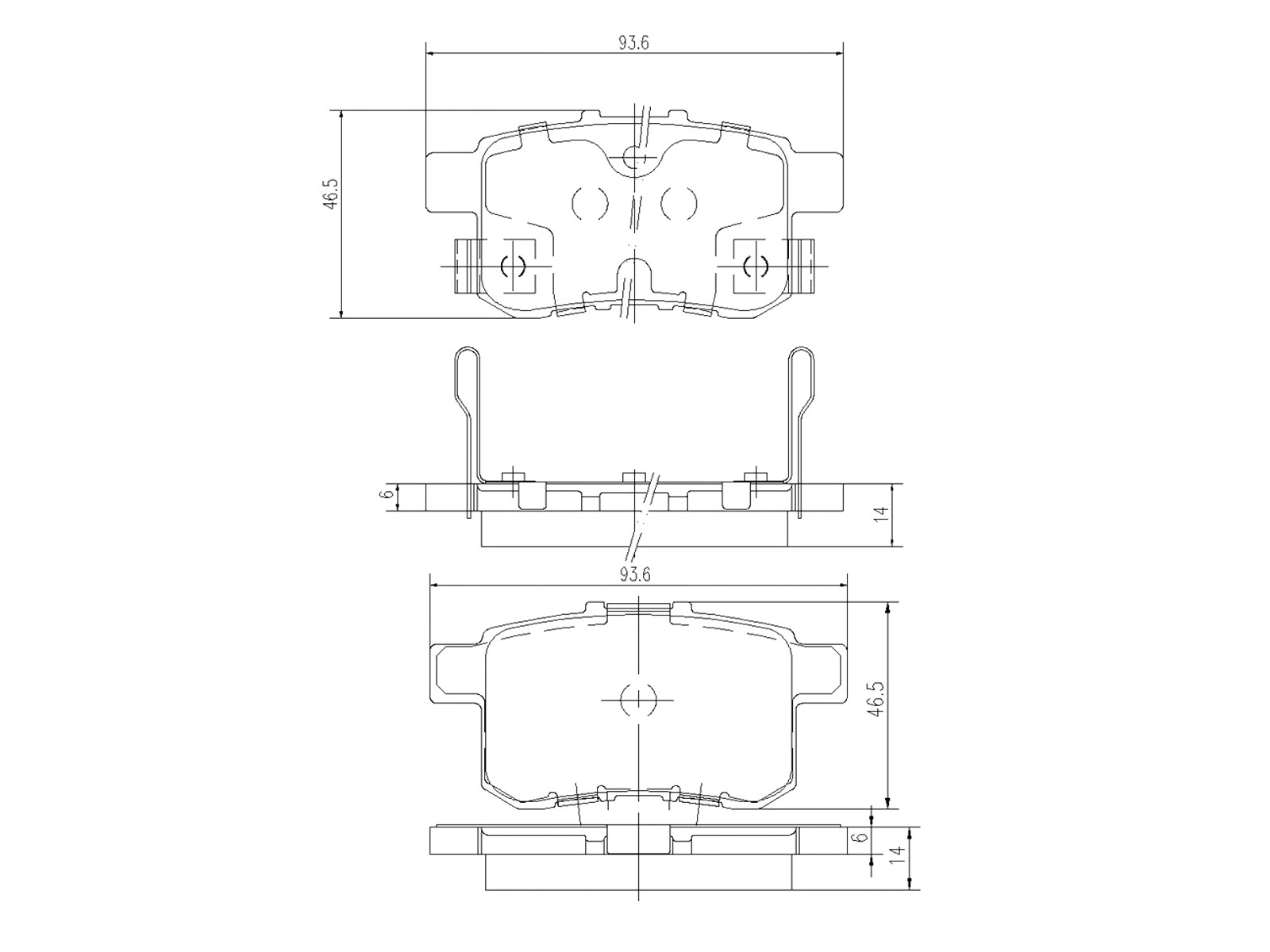 Brake Pad Set, disc brake (AZMT-44-022-1329)