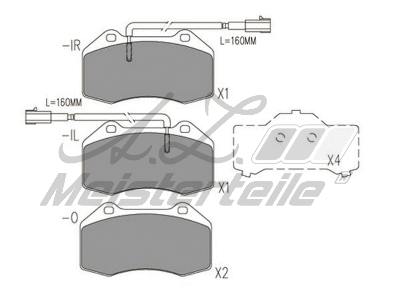 Brake Pad Set, disc brake (AZMT-44-022-2068)