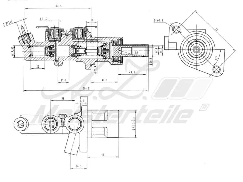 Brake Master Cylinder (AZMT-44-110-1098)