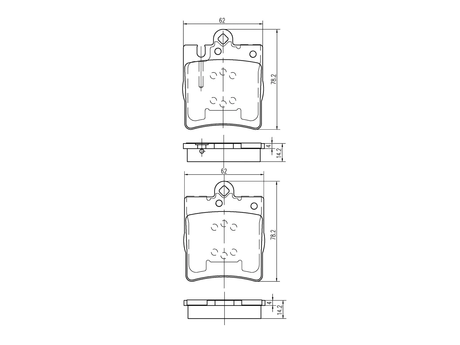 Brake Pad Set, disc brake (AZMT-44-022-1058)