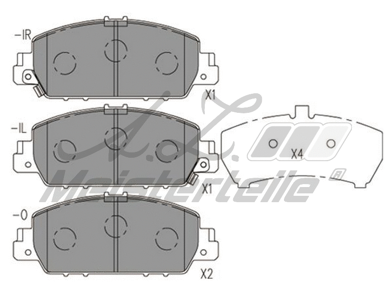 Brake Pad Set, disc brake (AZMT-44-022-2102)