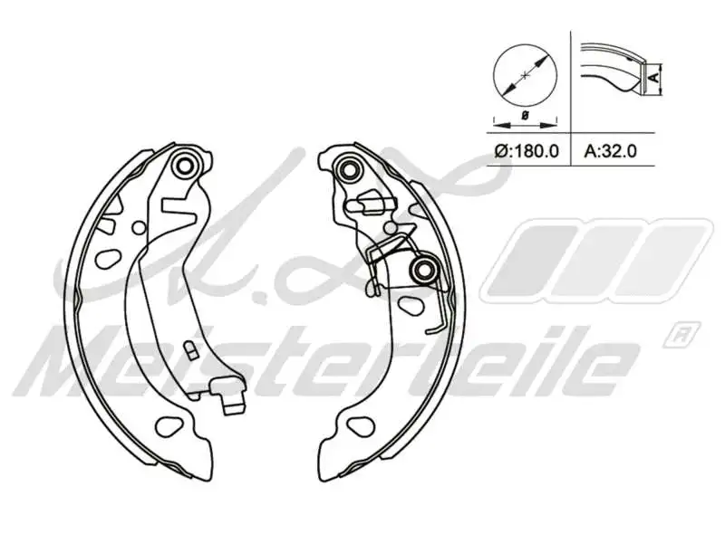 Brake Shoe Set (AZMT-44-026-1119)
