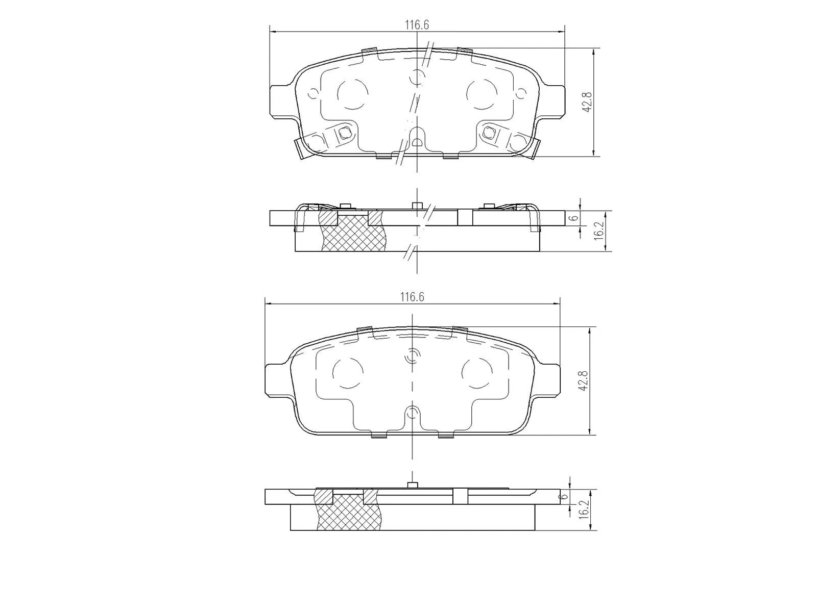 Brake Pad Set, disc brake (AZMT-44-022-1340)