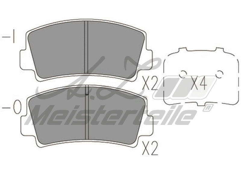 Brake Pad Set, disc brake (AZMT-44-022-2168)