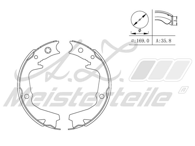 Brake Shoe Set (AZMT-44-026-1443)