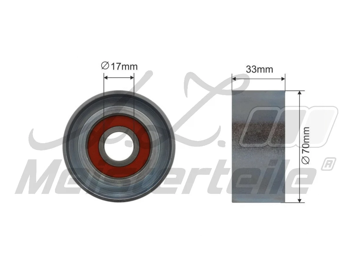 Deflection/Guide Pulley, V-ribbed belt
