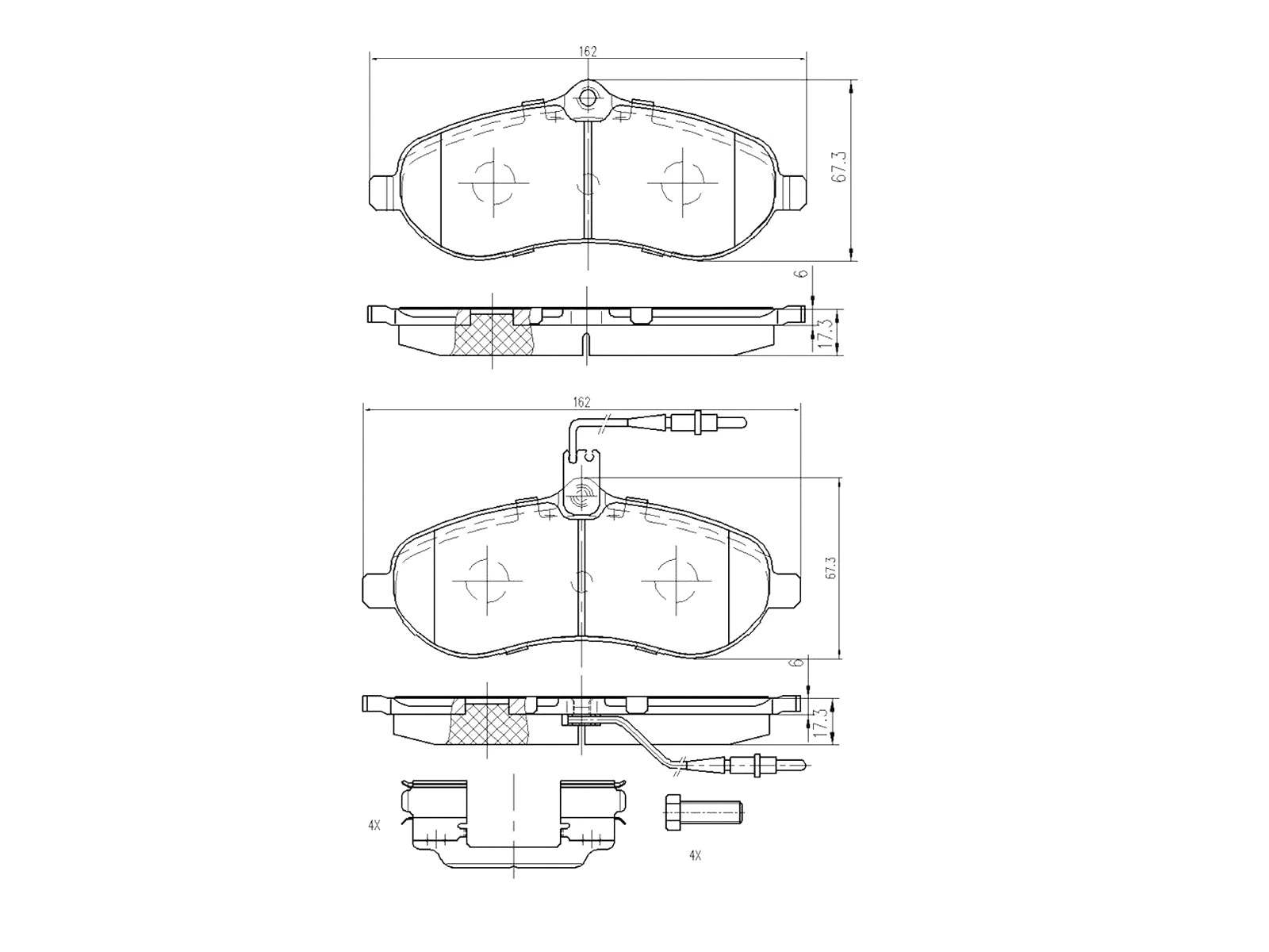 Brake Pad Set, disc brake (AZMT-44-022-1459)