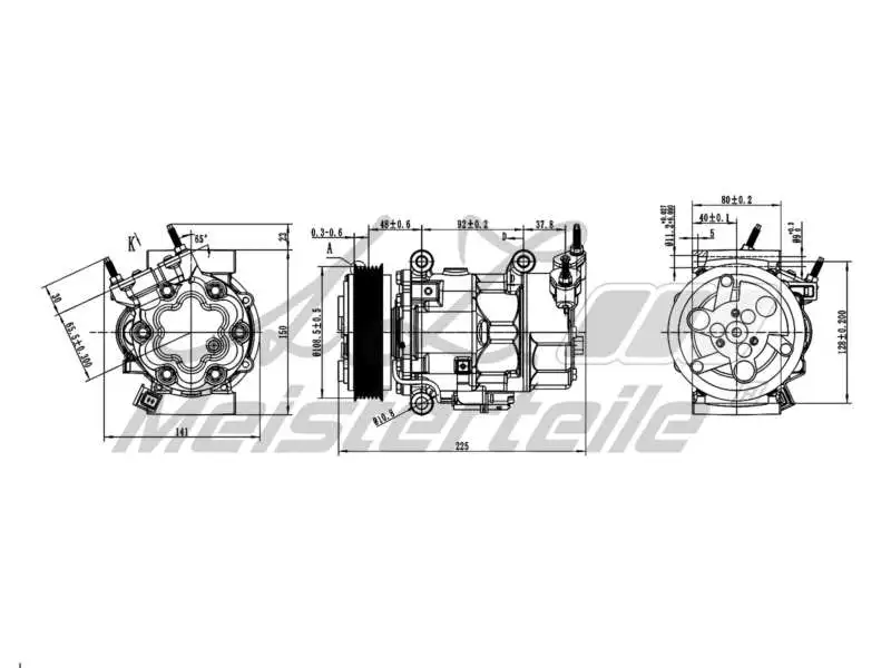 Compressor, air conditioning (AZMT-45-041-1001)