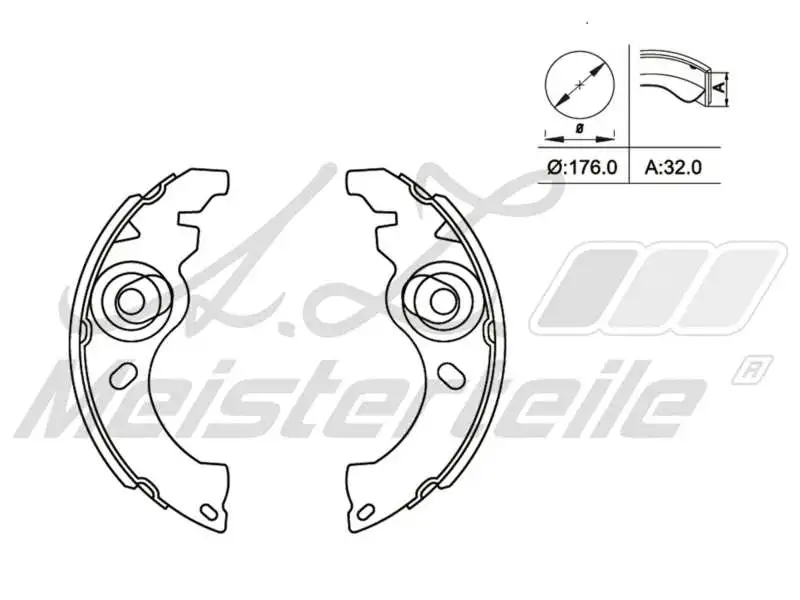 Brake Shoe Set (AZMT-44-026-1417)