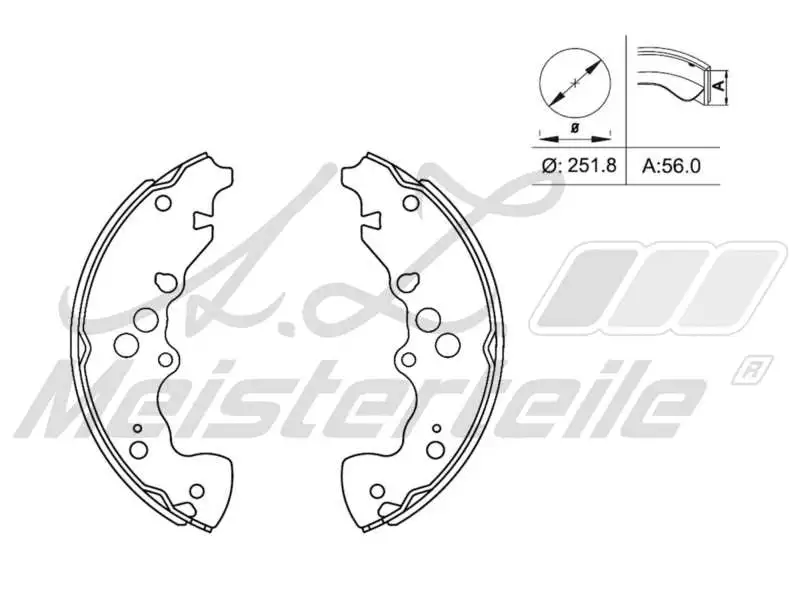 Brake Shoe Set (AZMT-44-026-1433)