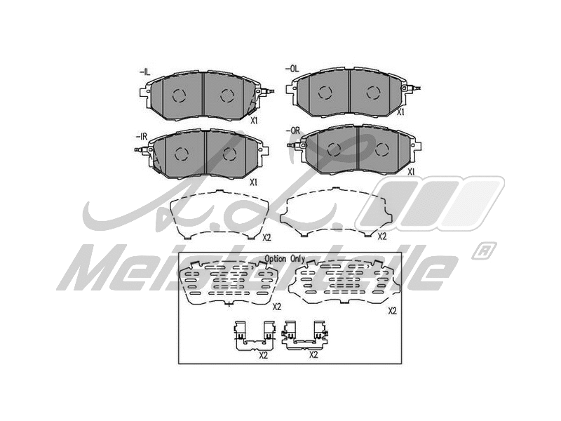 Brake Pad Set, disc brake (AZMT-44-022-2294)