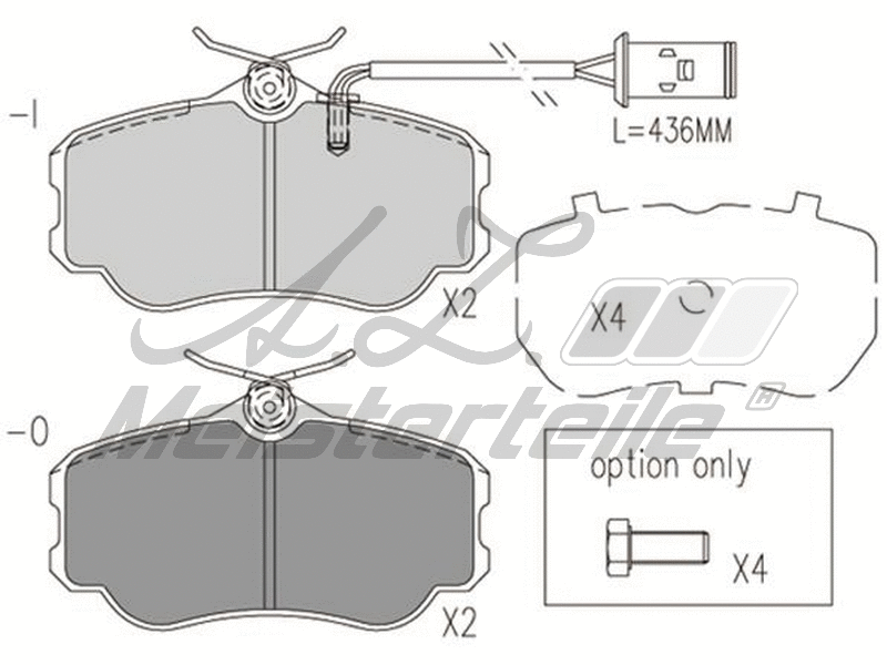 Brake Pad Set, disc brake (AZMT-44-022-1823)