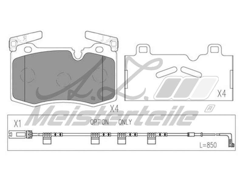 Brake Pad Set, disc brake (AZMT-44-022-1880)
