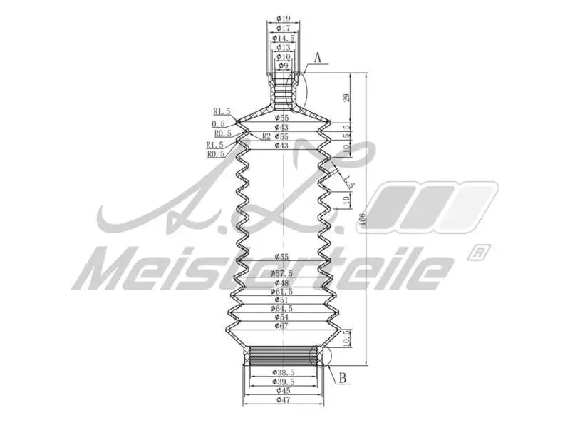 Bellow, steering (AZMT-42-020-1162)