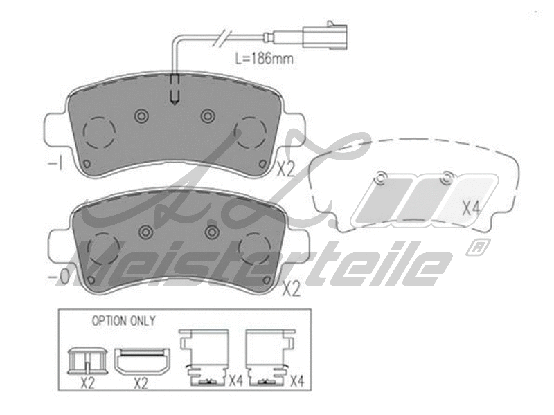 Brake Pad Set, disc brake (AZMT-44-022-2001)