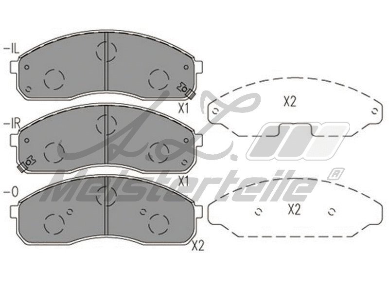 Brake Pad Set, disc brake (AZMT-44-022-2284)