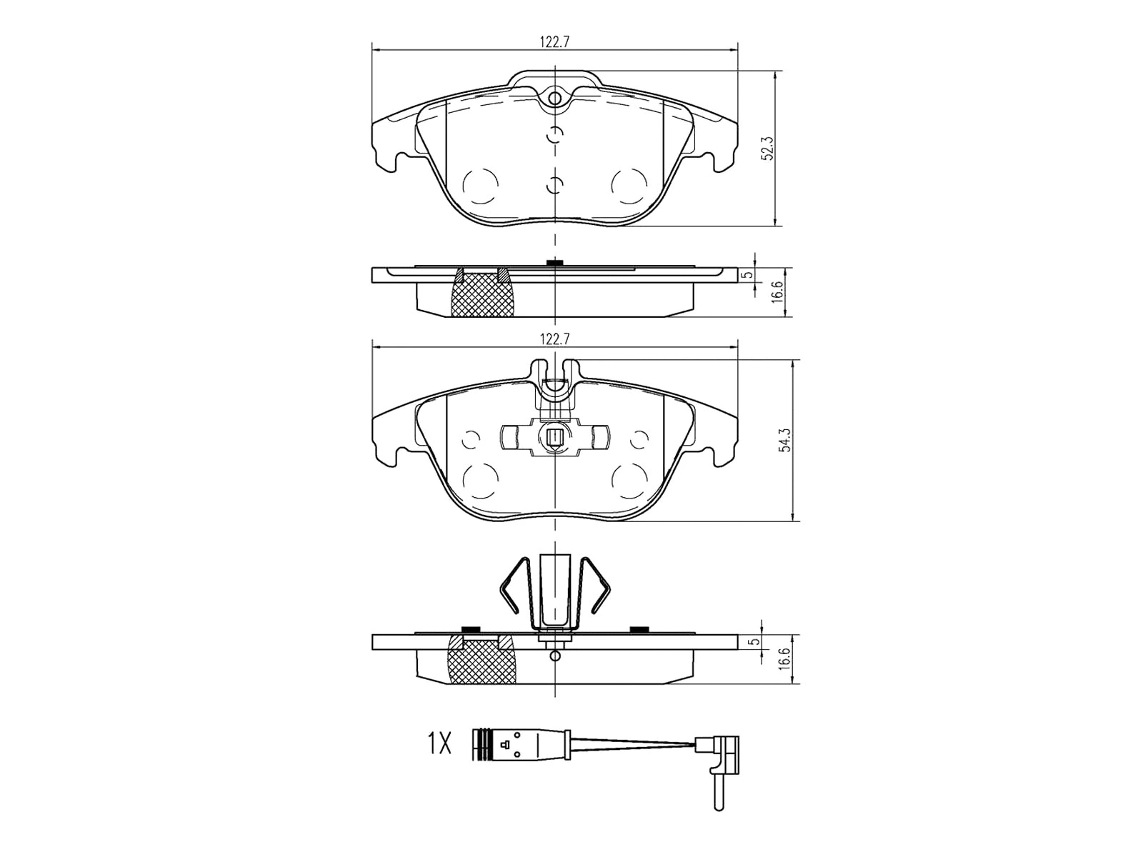 Brake Pad Set, disc brake (AZMT-44-022-1269)