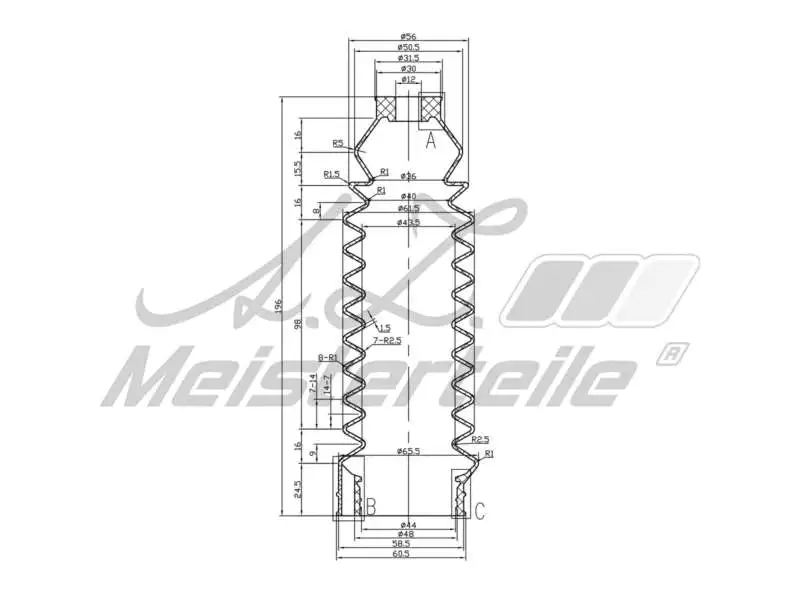 Bellow, steering (AZMT-42-020-1159)