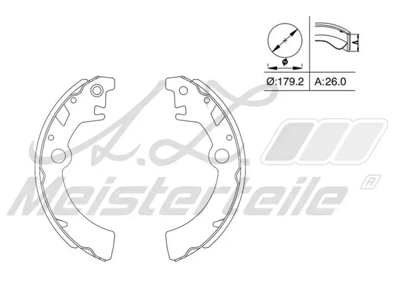 Brake Shoe Set (AZMT-44-026-1265)