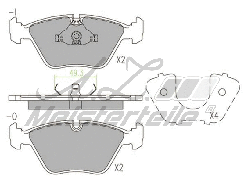 Brake Pad Set, disc brake (AZMT-44-022-2128)
