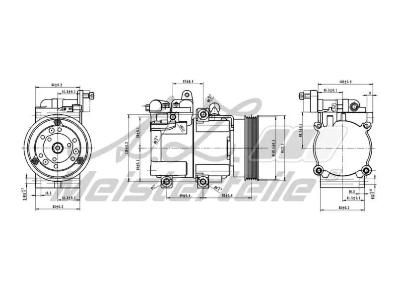 Compressor, air conditioning (AZMT-45-041-1008)
