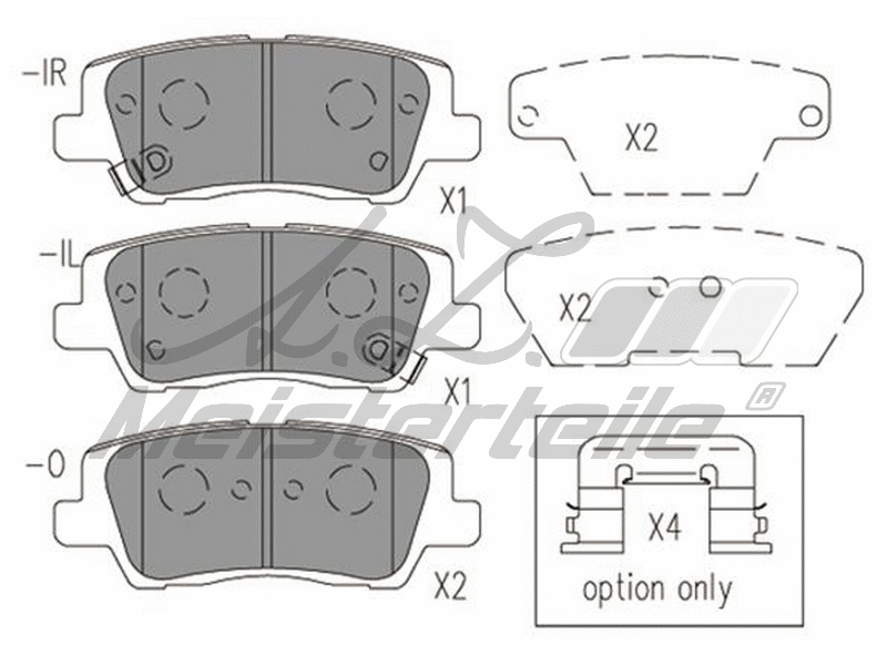 Brake Pad Set, disc brake (AZMT-44-022-2585)