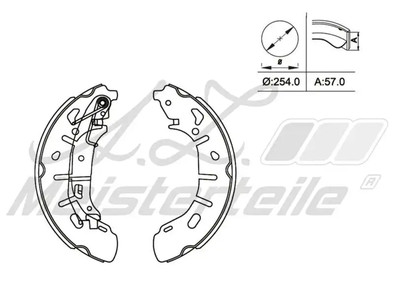 Brake Shoe Set (AZMT-44-026-1354)