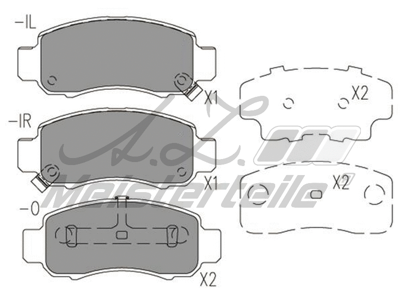 Brake Pad Set, disc brake (AZMT-44-022-1942)