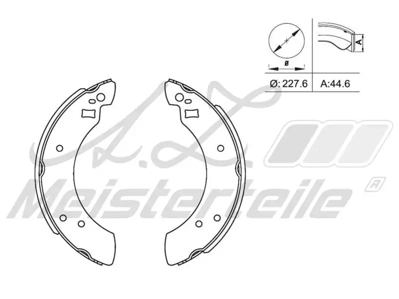 Brake Shoe Set (AZMT-44-026-1438)