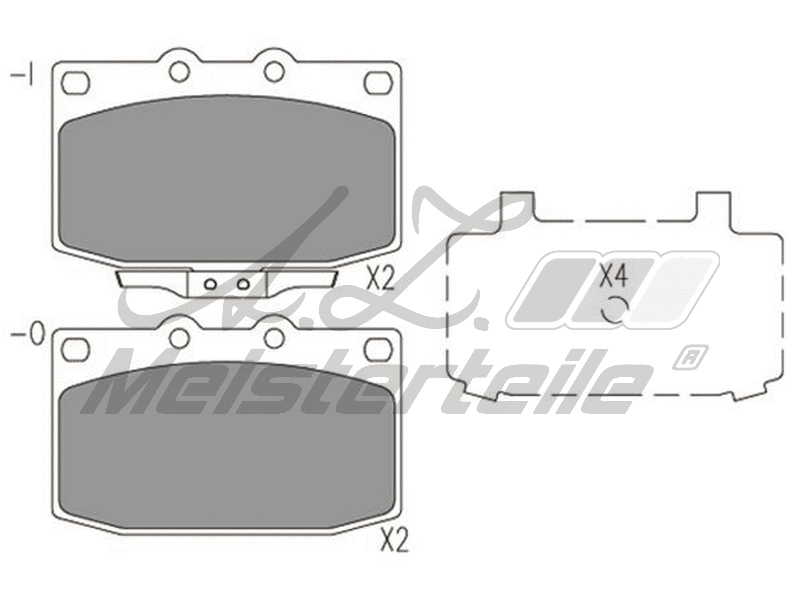 Brake Pad Set, disc brake (AZMT-44-022-2320)