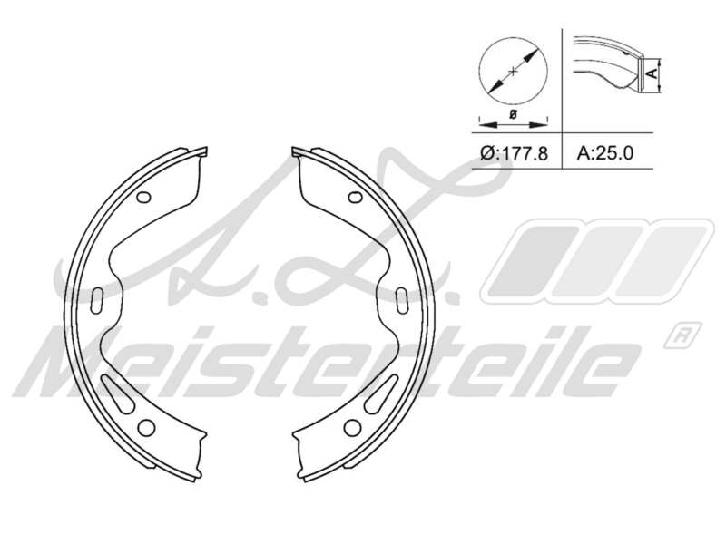 Brake Shoe Set (AZMT-44-026-1420)